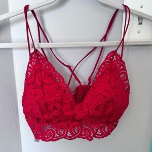 PINK Red Bralette